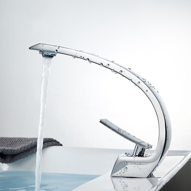 Edelstahl-Einloch-WC-Badezimmer-Waschtischarmatur aus gebürstetem Chrom