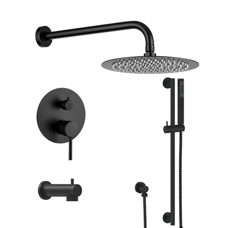 Duschsystem Regenduschkopf Duscharmatur Set mit Wannenauslauf AF7328-7F